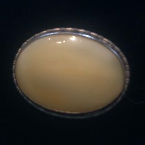 Modern Yellow and Silver Brooch with Minimalist Design